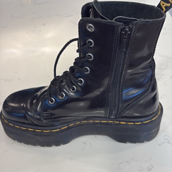 DR MARTENS Jadon Platform Patent Leather Boots in Black size 8 - Picture 7 of 16
